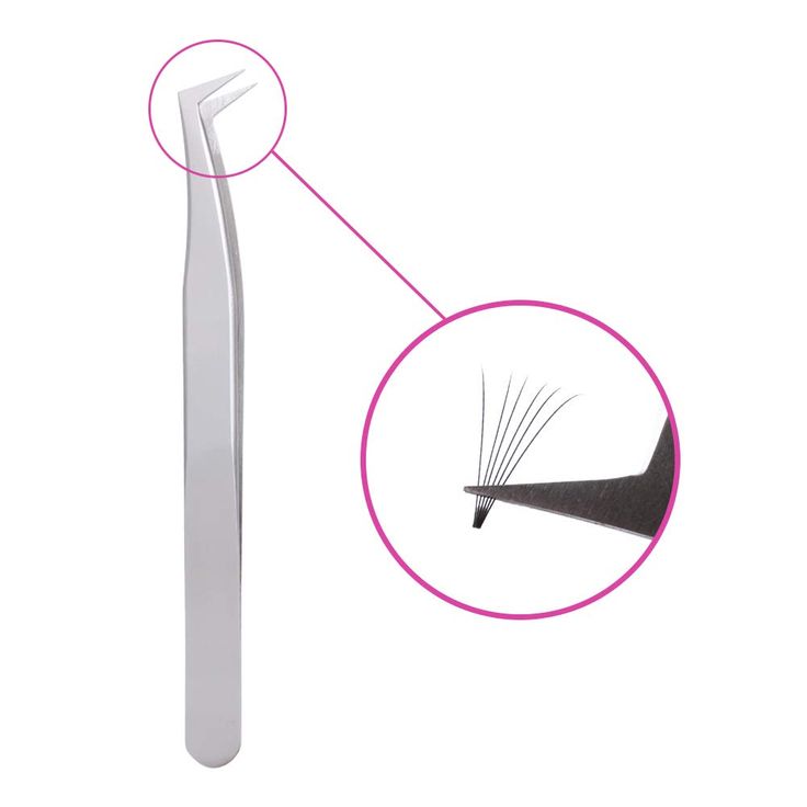 3-Piece Stainless Steel Lash Tweezer Set