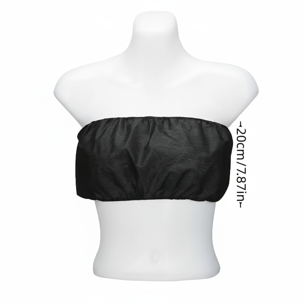 Enhanced Boob Tube Gown with Measurements - Pure White Background