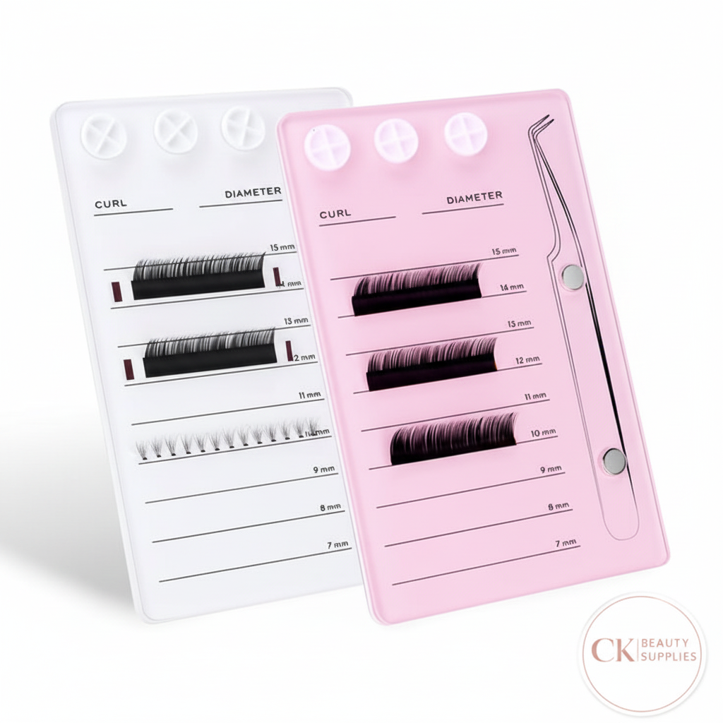Enhanced Eyelash Extension Palettes with CK Beauty Supplies Logo