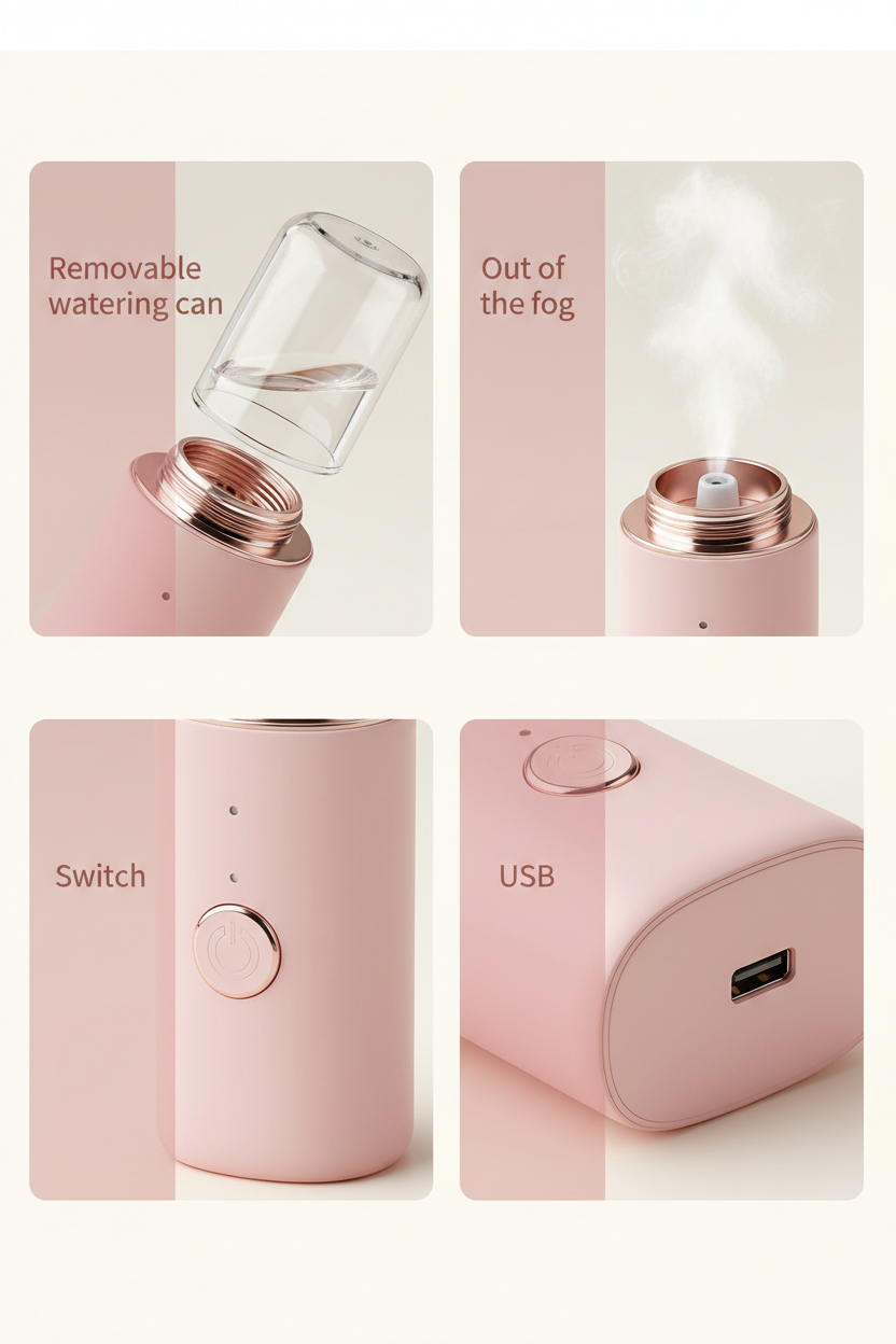 Pink Nanomister Product Features Grid