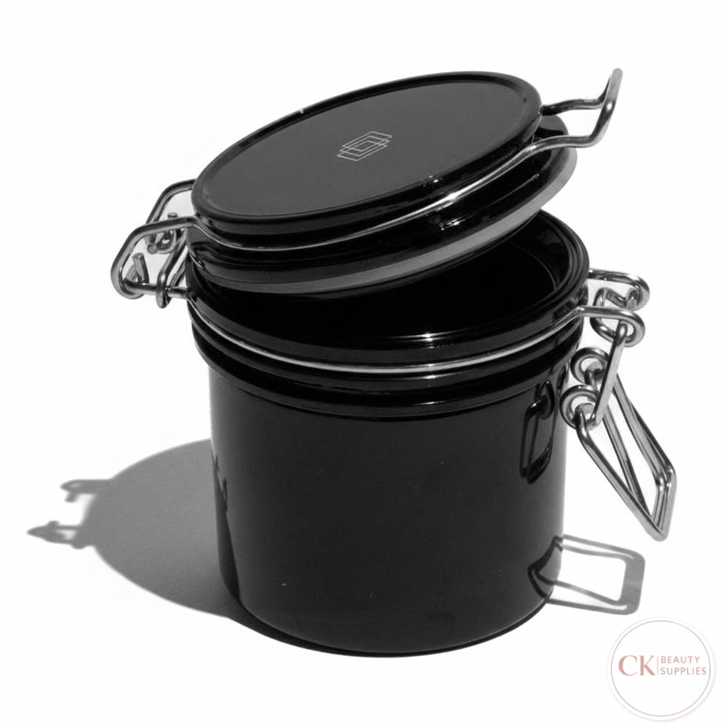 Black Lash Storage Jar with CK Logo