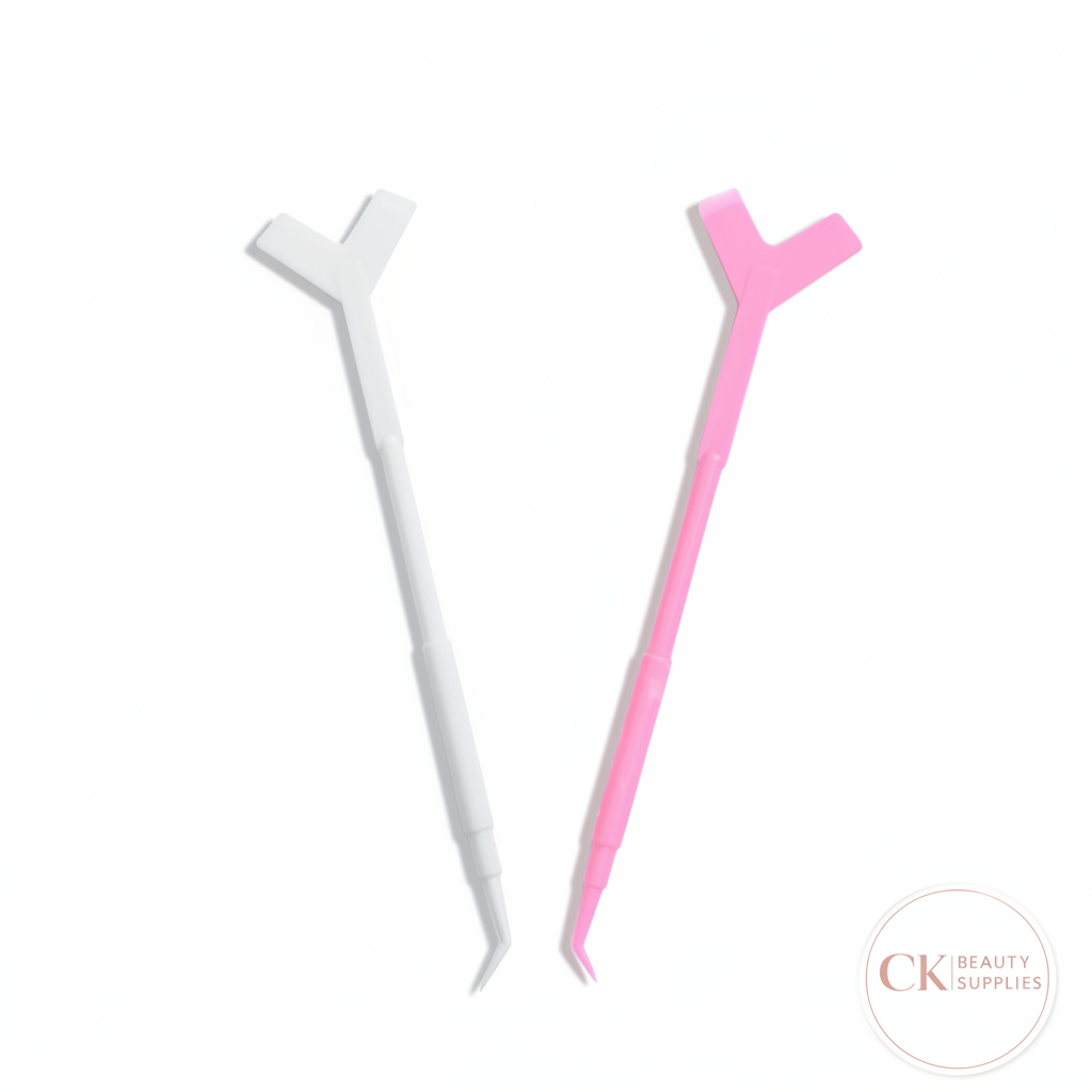 Clean Lash Lift Tools - White and Pink Variants with CK Beauty Supplies Logo