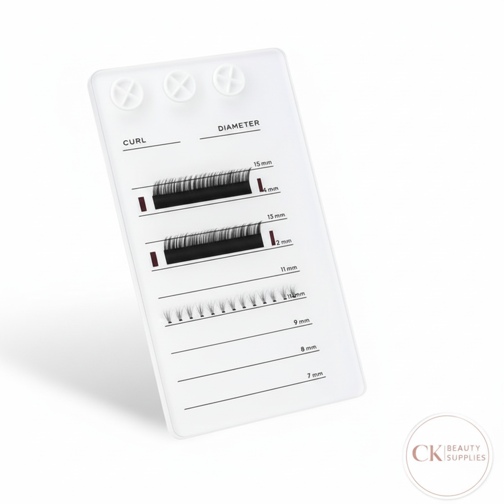 Clear Eyelash Extension Palette with CK Beauty Supplies Logo