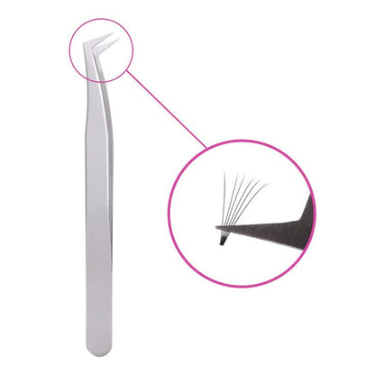 3-Piece Stainless Steel Lash Tweezer Set