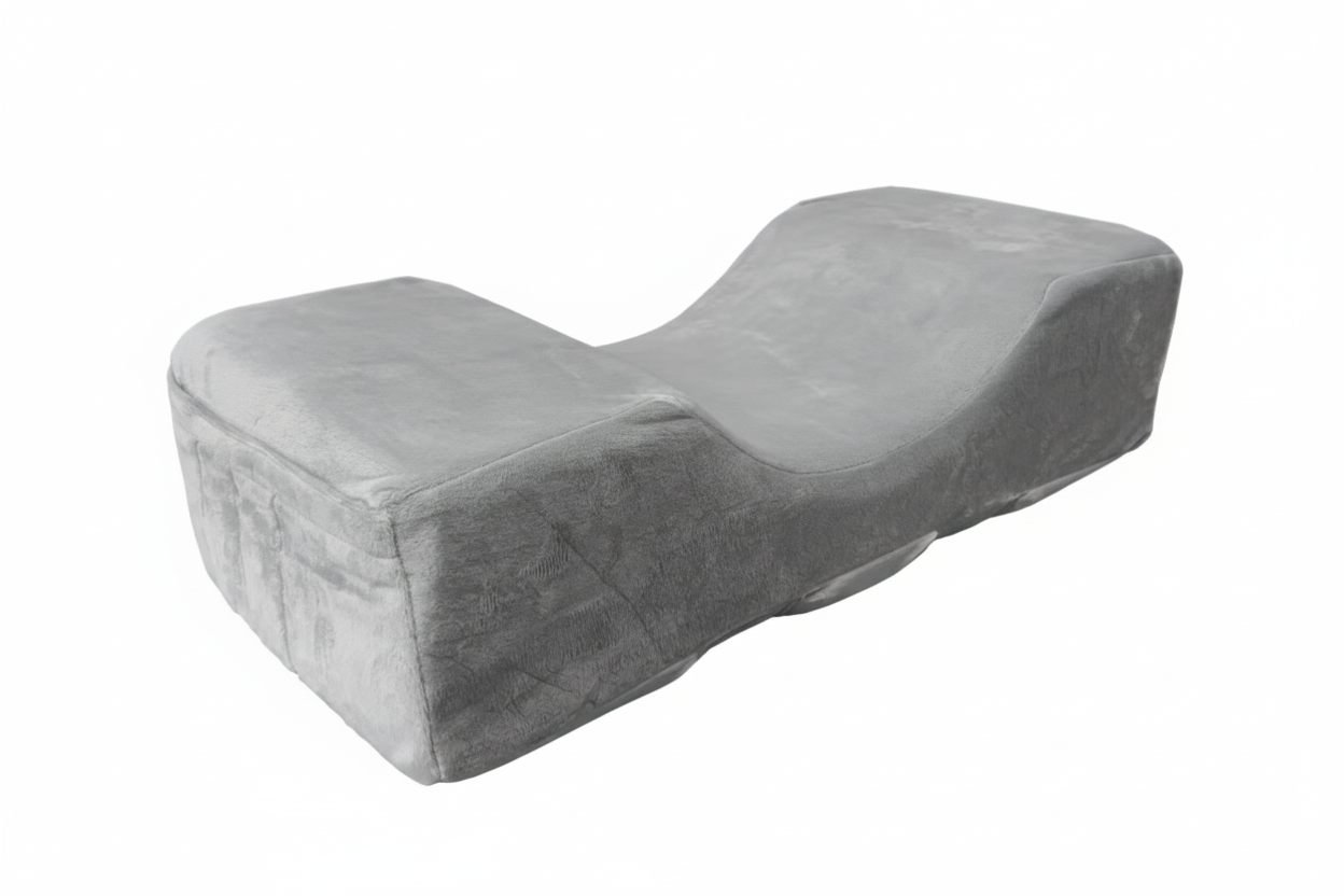 Enhanced Gray Eyelash Extension Pillow - Professional Product Image