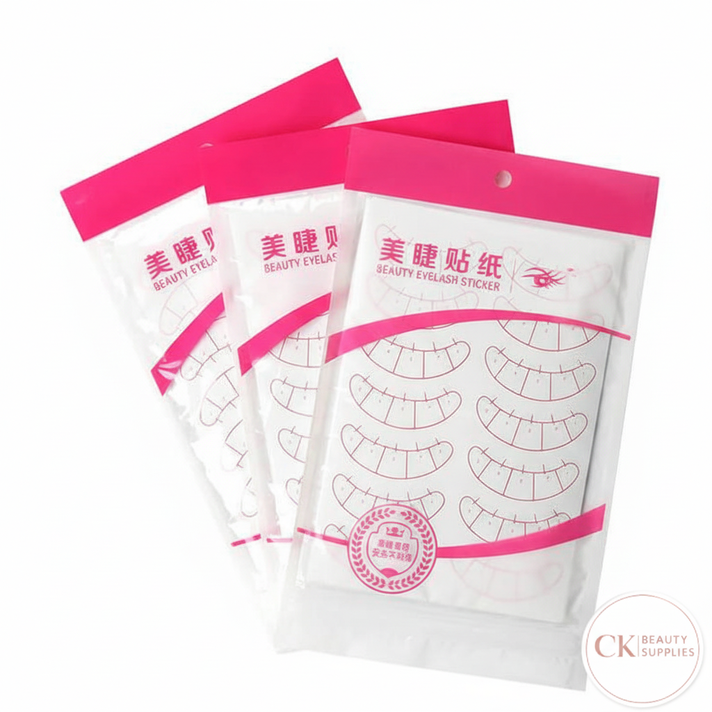 Eyelash Mapping Stickers with CK Beauty Supplies Logo