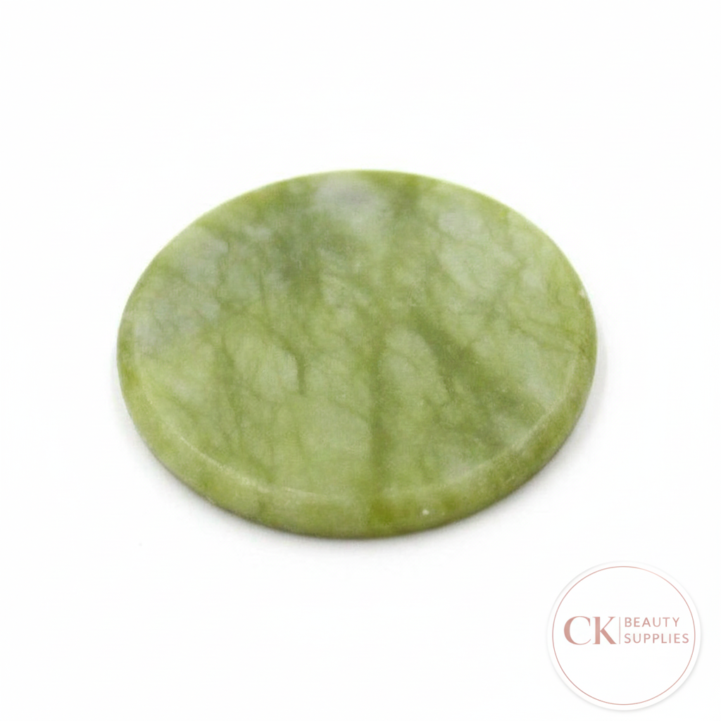 Green Jade Stone with CK Beauty Supplies Logo