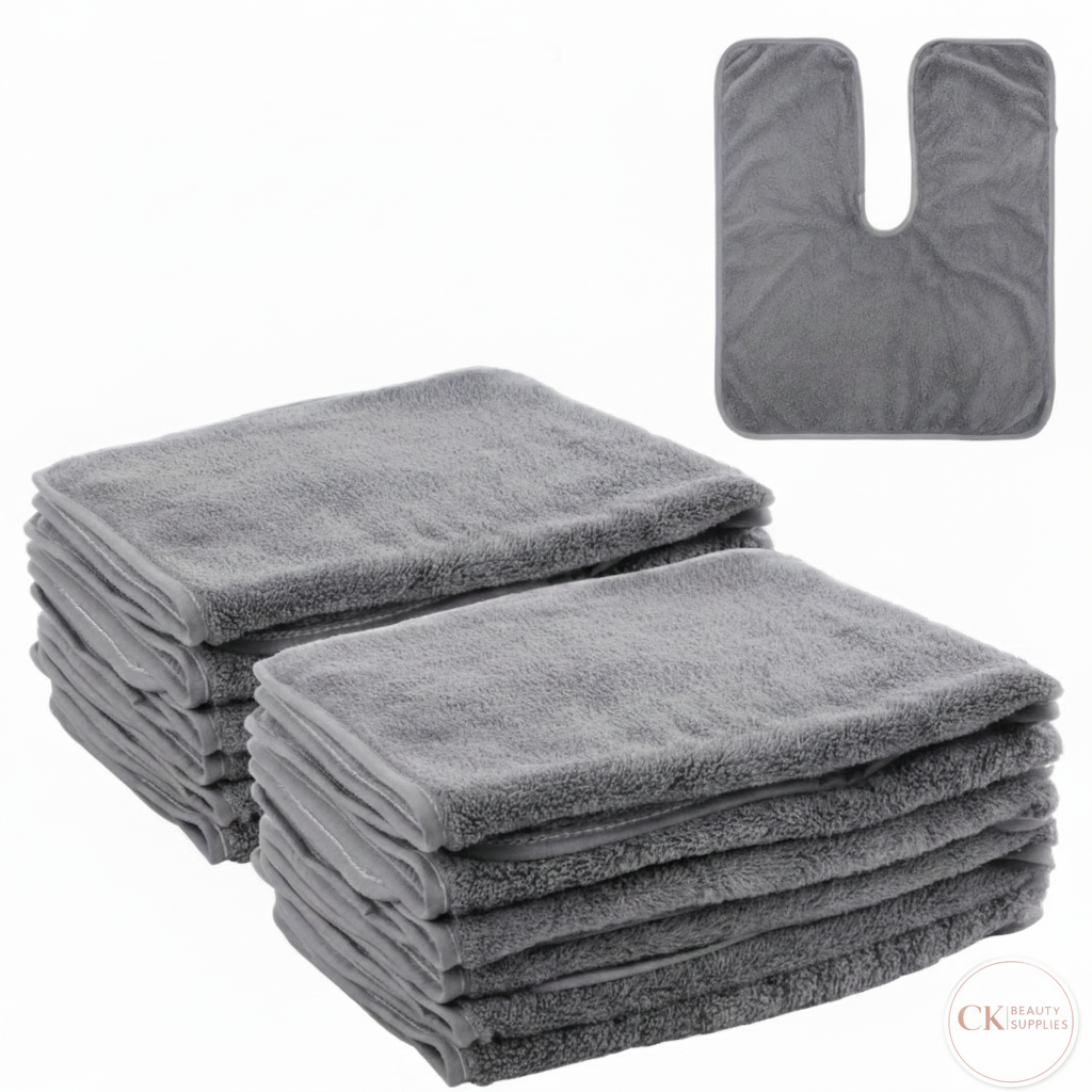Grey Salon Towels with CK Beauty Logo