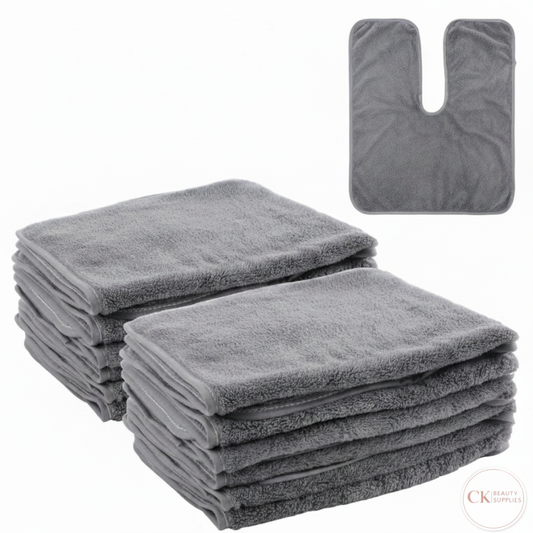 Grey Salon Towels with CK Beauty Logo