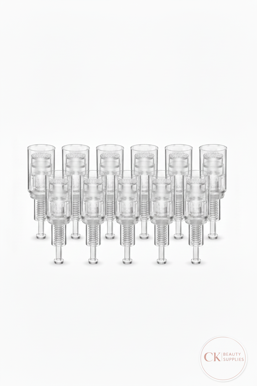 Microneedling cartridge image with bottom-right logo