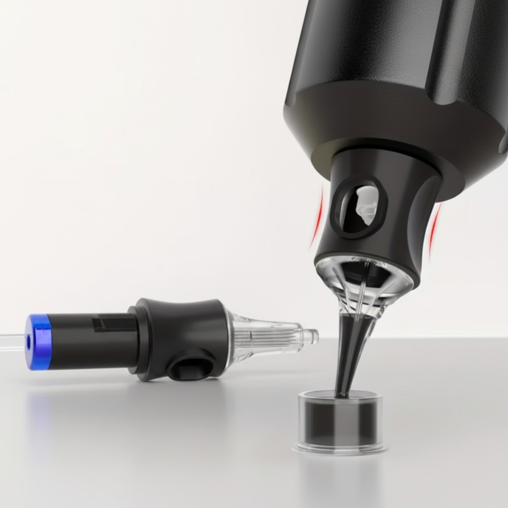 PMU Pen Needle Close-up - Professional