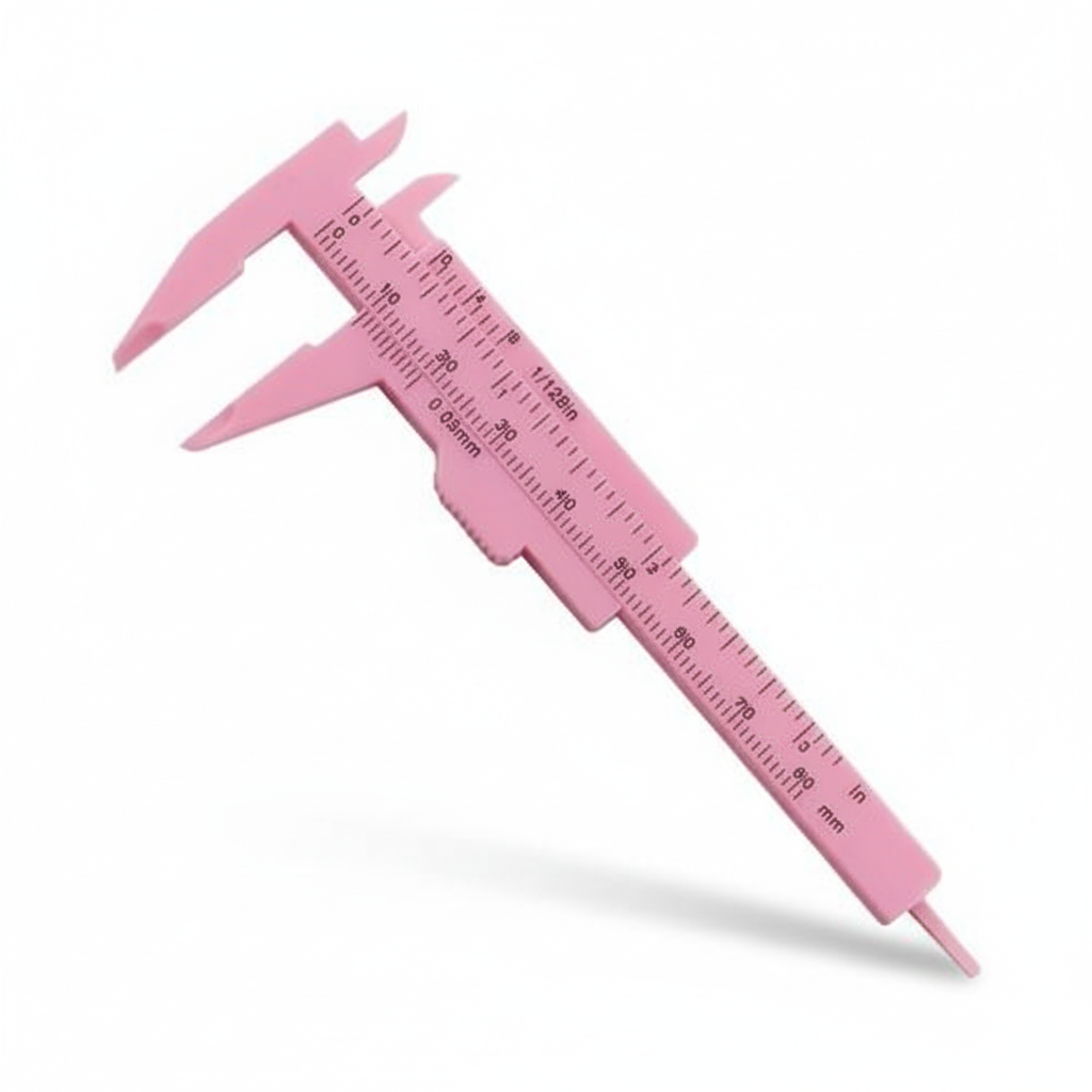 Premium Pink Eyebrow Caliper - No Logo