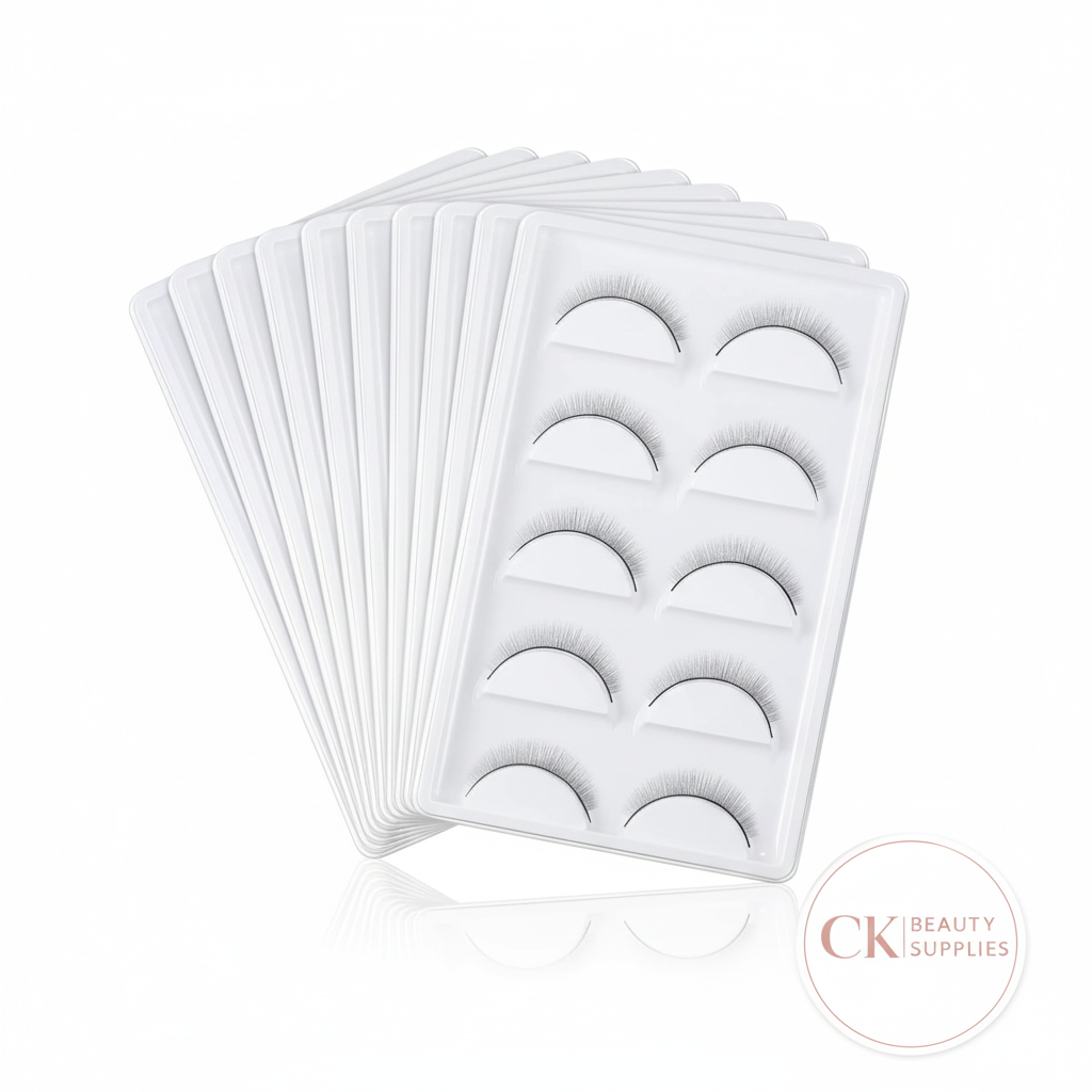 Professional Eyelash Practice Palettes with CK Beauty Supplies Logo
