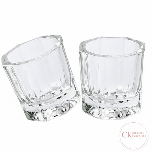 Professional Glass Dappen Dishes with CK Beauty Supplies Logo