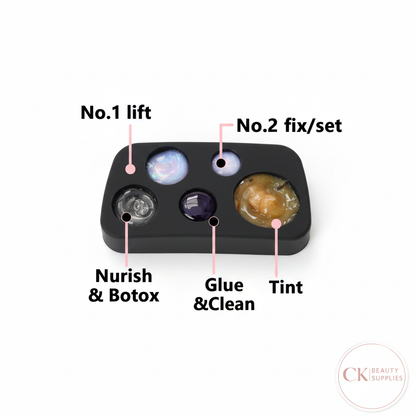 Professional Silicone Mixing Palette Usage Guide with CK Beauty Supplies Logo